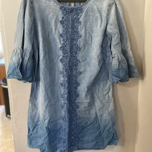 Jean dress with front details